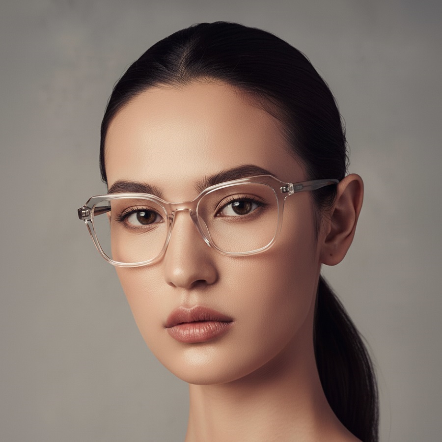 Gọng đa giác giúp nữ giới mặt trái xoan trở nên hiện đại và năng động hơn