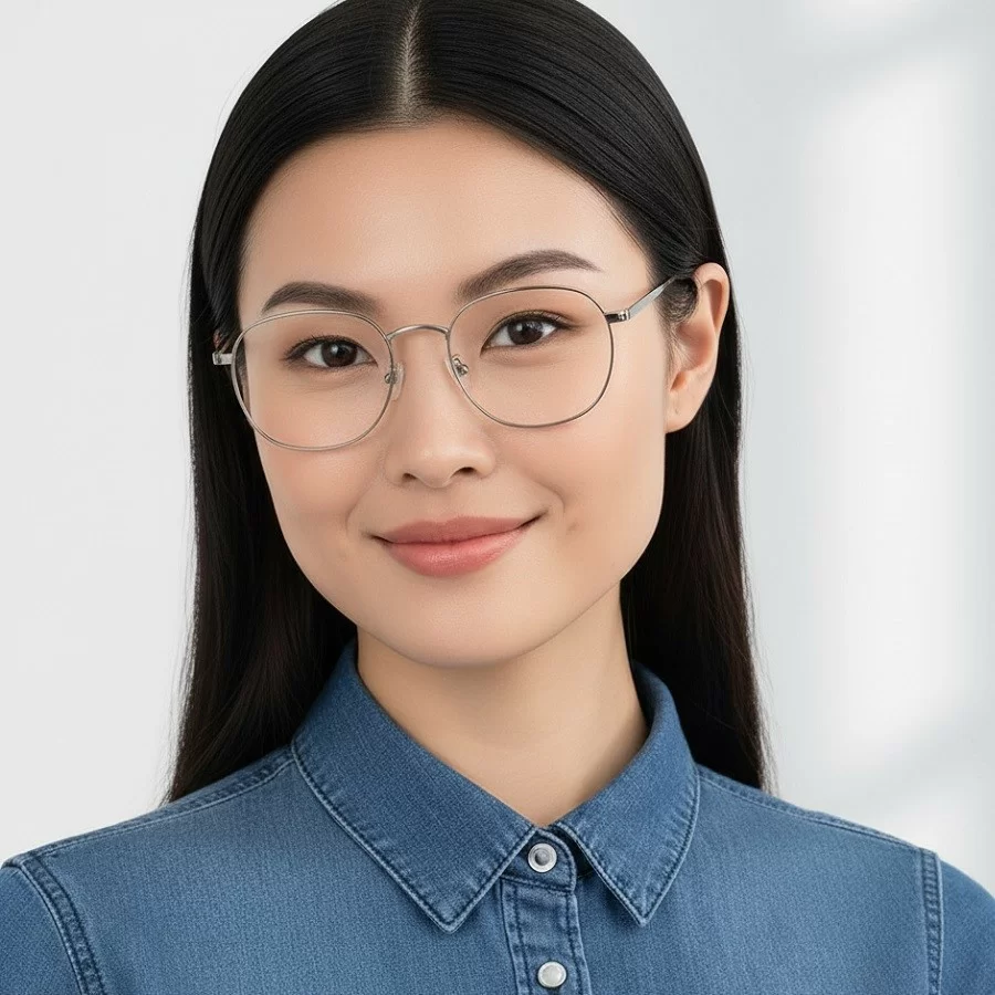 Mặt tròn vuông đeo kính gì? Gợi ý 4 kiểu gọng phù hợp với khuôn mặt "lai" (5) Kính vuông bo tròn mang lại vẻ tự tin, chuyên nghiệp cho người đeo