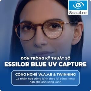 Tròng kính kỹ thuật số Essilor Blue UV Capture váng phủ Max AZ