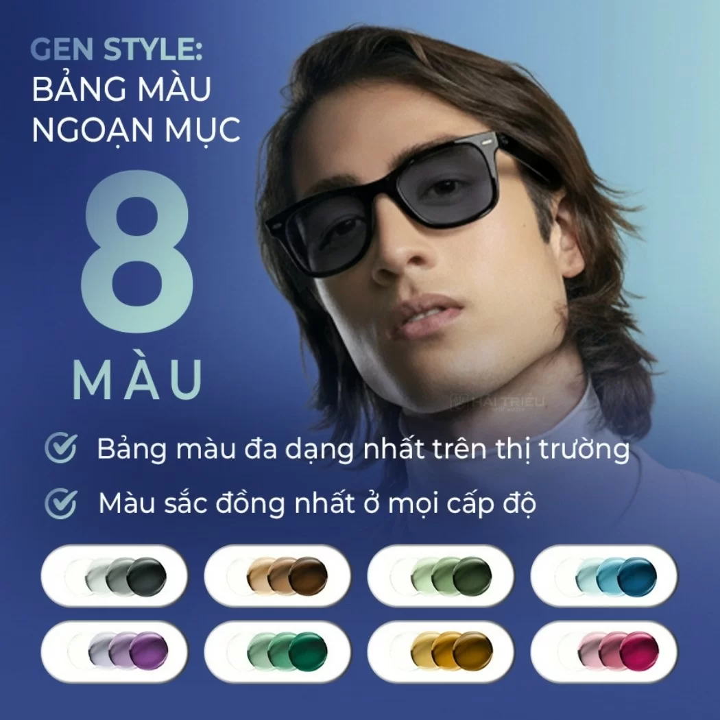Tròng kính Gen Style: 8 màu thời trang