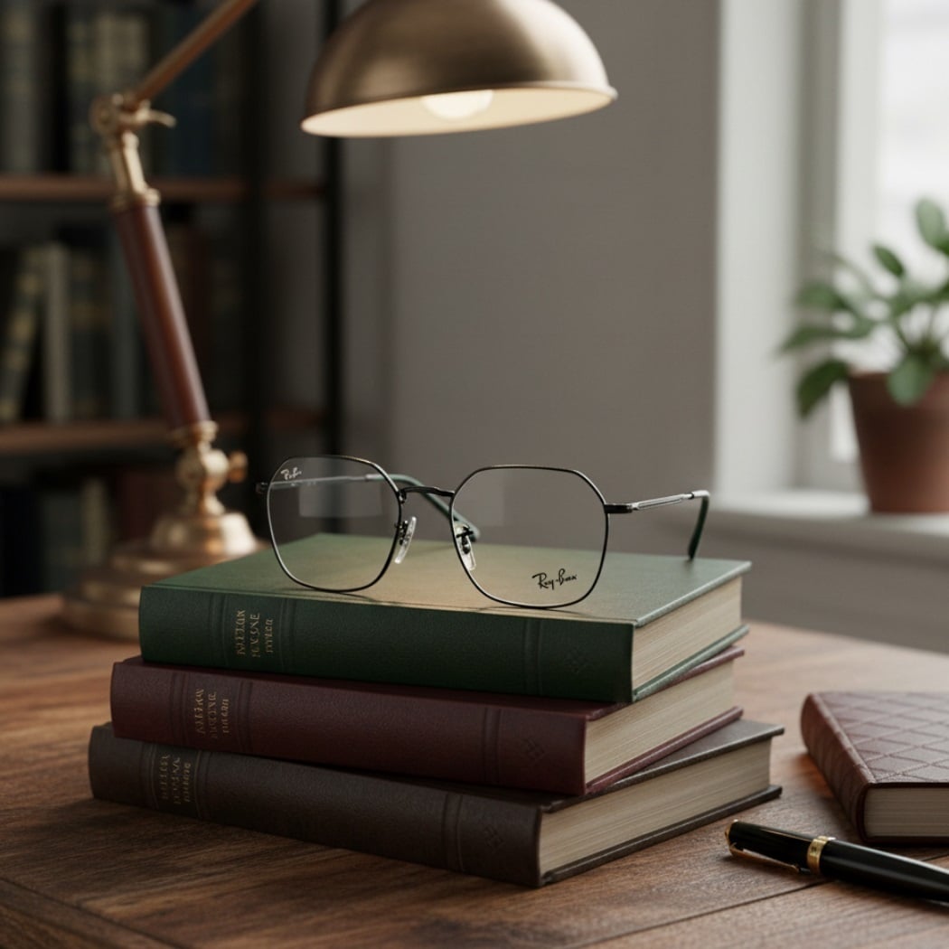 Gọng kính đa giác của RayBan thường được hoàn thiện bằng chất liệu Titanium cao cấp