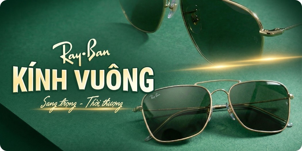 Kính RayBan mắt vuông chính hãng 100%