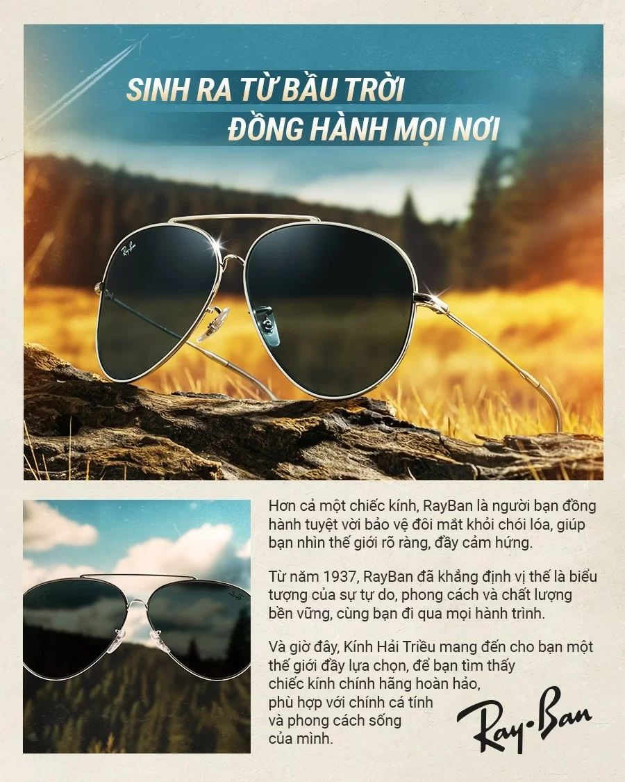RayBan Aviator Nam - Gọng kính Kim loại - Chống tia UV - Mã 0RB3025_001/4E_62 (2) Bộ sưu tập RayBan Aviator chính hãng 100%