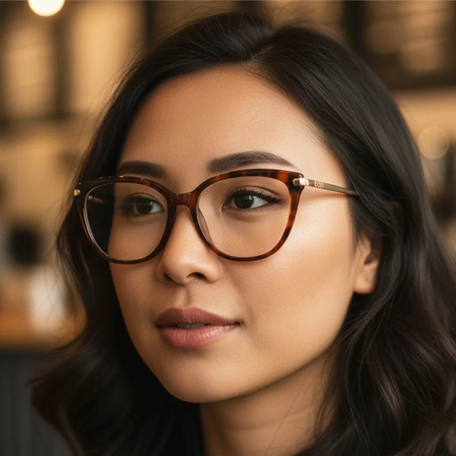 Giải đáp: Mặt tròn đeo kính mắt mèo có hợp không?