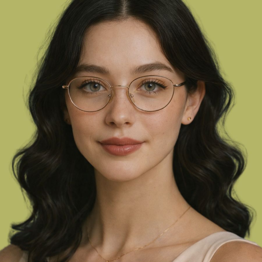 Nữ mặt trái tim mang kính gọng nhỏ giúp tôn vinh đường nét khuôn mặt