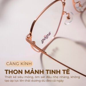Agog Unisex - Gọng kính Titanium - Mã 1316TiSHDK-C1 (3) Mắt kính Agog 1316TiSHDK-C1 chính hãng - Ảnh 3