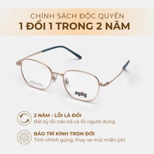 Agog Unisex - Gọng kính Titanium - Mã 1616TiSDKK-C2 (5) Mắt kính Agog 1616TISDKK-C2 chính hãng - Ảnh 5