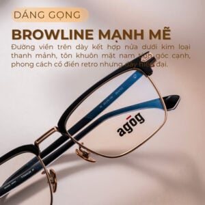 Agog Nam - Gọng kính Nhựa, Kim loại - Mã CH5702-C2 (2) Mắt kính Agog CH5702-C2 chính hãng - Ảnh 2
