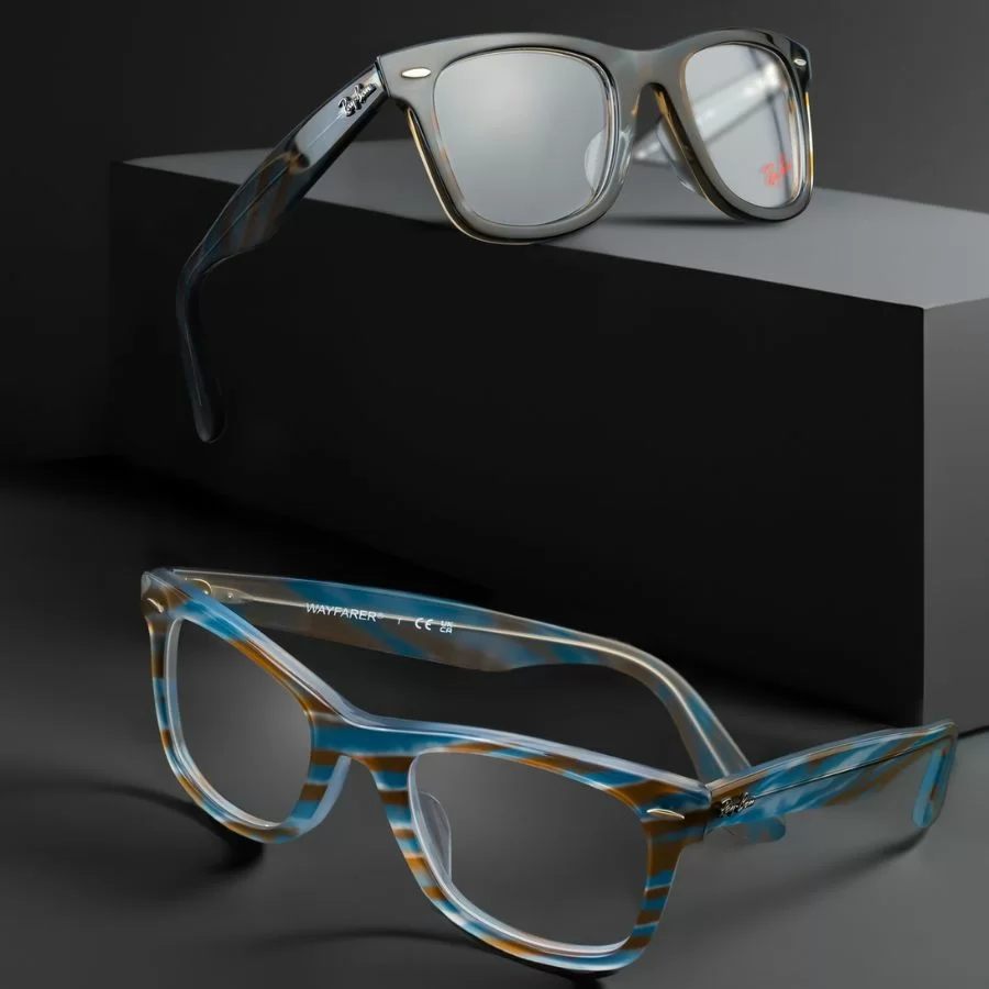 Mắt kính cho mặt tròn nam: 8 kiểu kính cận giúp mặt đẹp hơn (9) Bộ sưu tập kính Wayfarer của Rayban