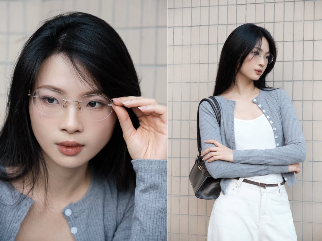 Gọng kính kim loại giúp gương mặt trông sáng hơn