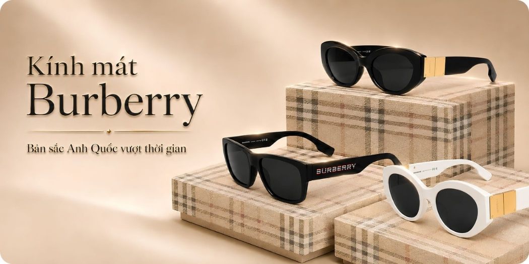 Kính mát Burberry hàng hiệu, chính hãng