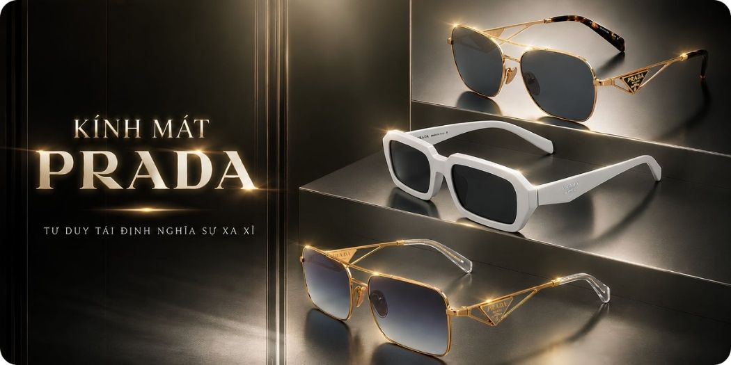 Kính mát Prada hàng hiệu, chính hãng 100%