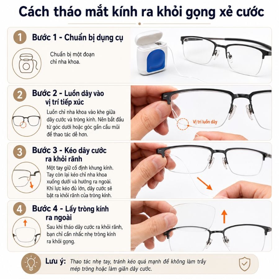 cach thao mat kinh ra khoi gong 4