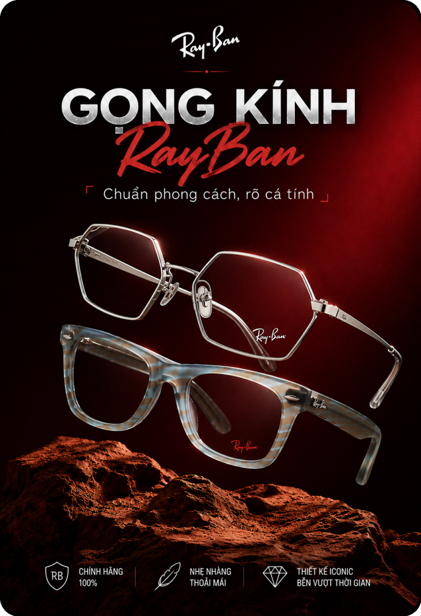 Gọng kính RayBan chính hãng, mẫu đẹp