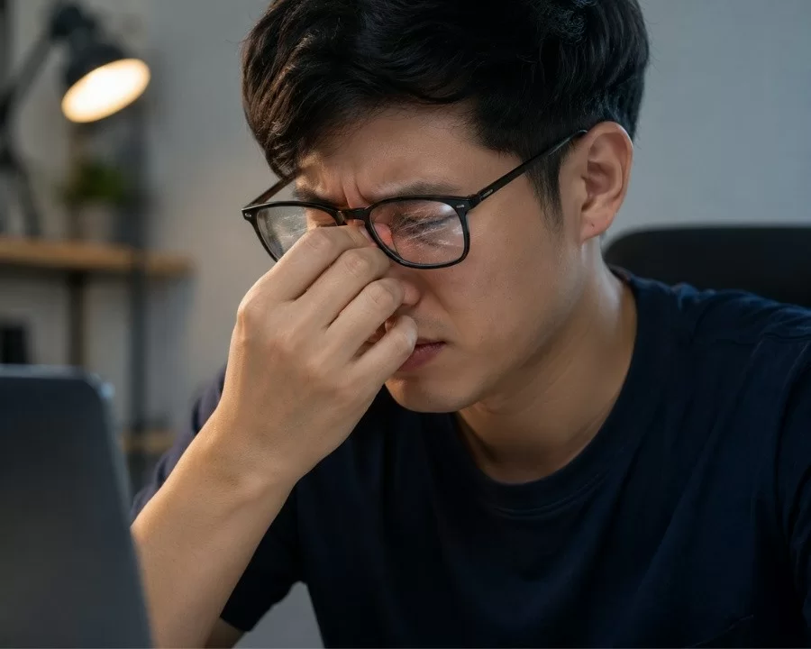 Đeo tròng kính trầy lâu dài gây khó chịu