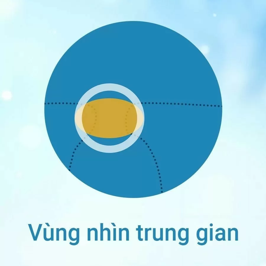 Vùng nhìn gian ở giữa tròng kính