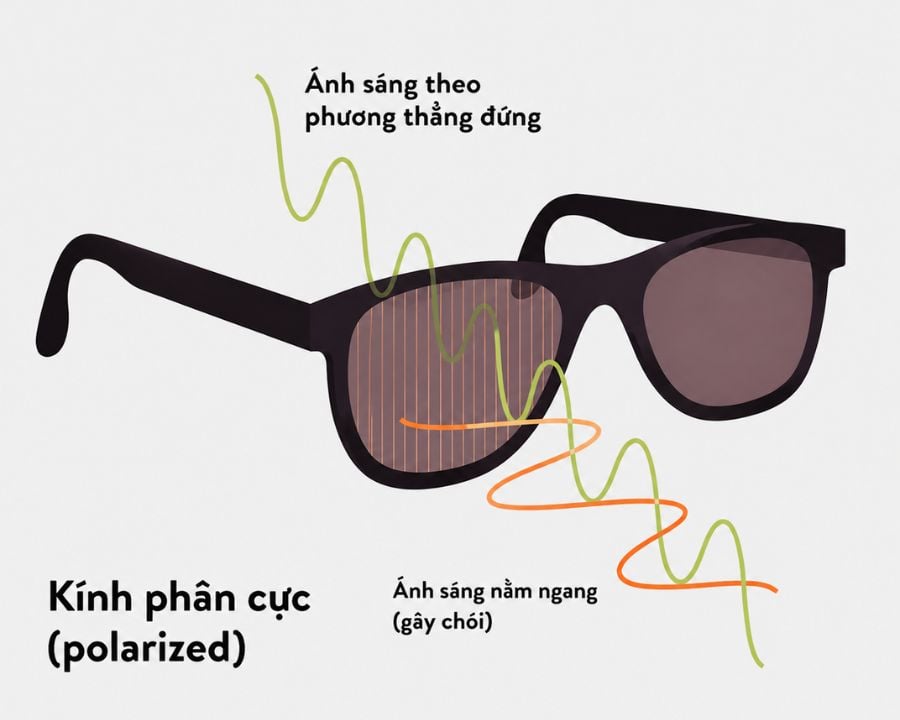 Kính phân cực là gì? Tác dụng, cách nhận biết và lưu ý khi chọn (3) Cơ chế hoạt động của kính phân cực