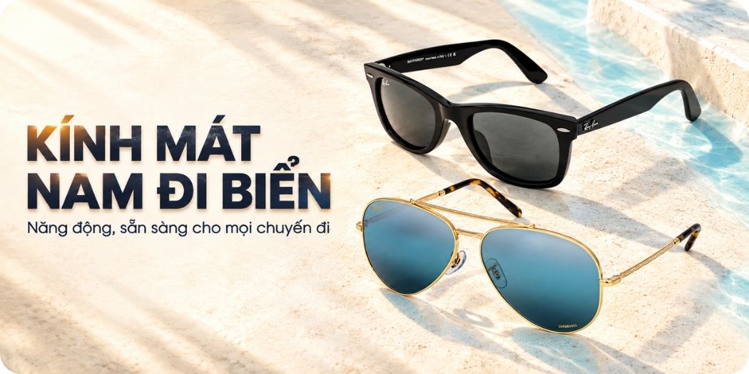 Kính mát nam đi biển chính hãng