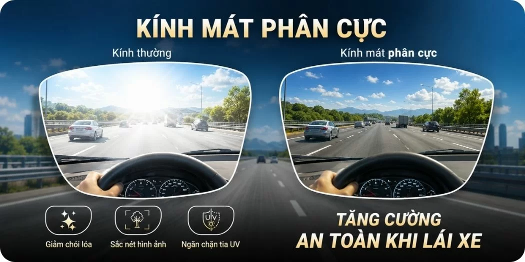 Kính mát phân cực (Polarized) chính hãng