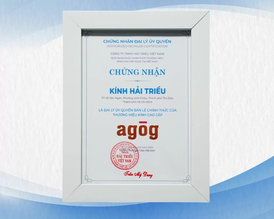Chứng nhận đại lý chính hãng, thương hiệu Agog
