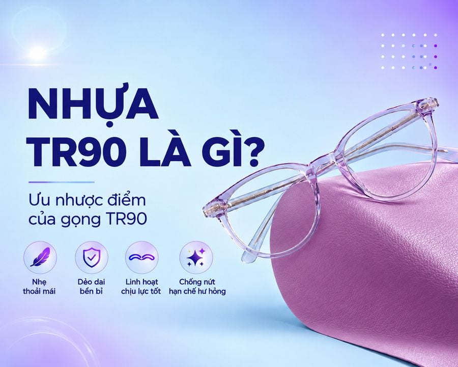 Nhựa TR90 và những ưu nhược điểm của gọng kính làm từ chất liệu nhựa dẻo TR90